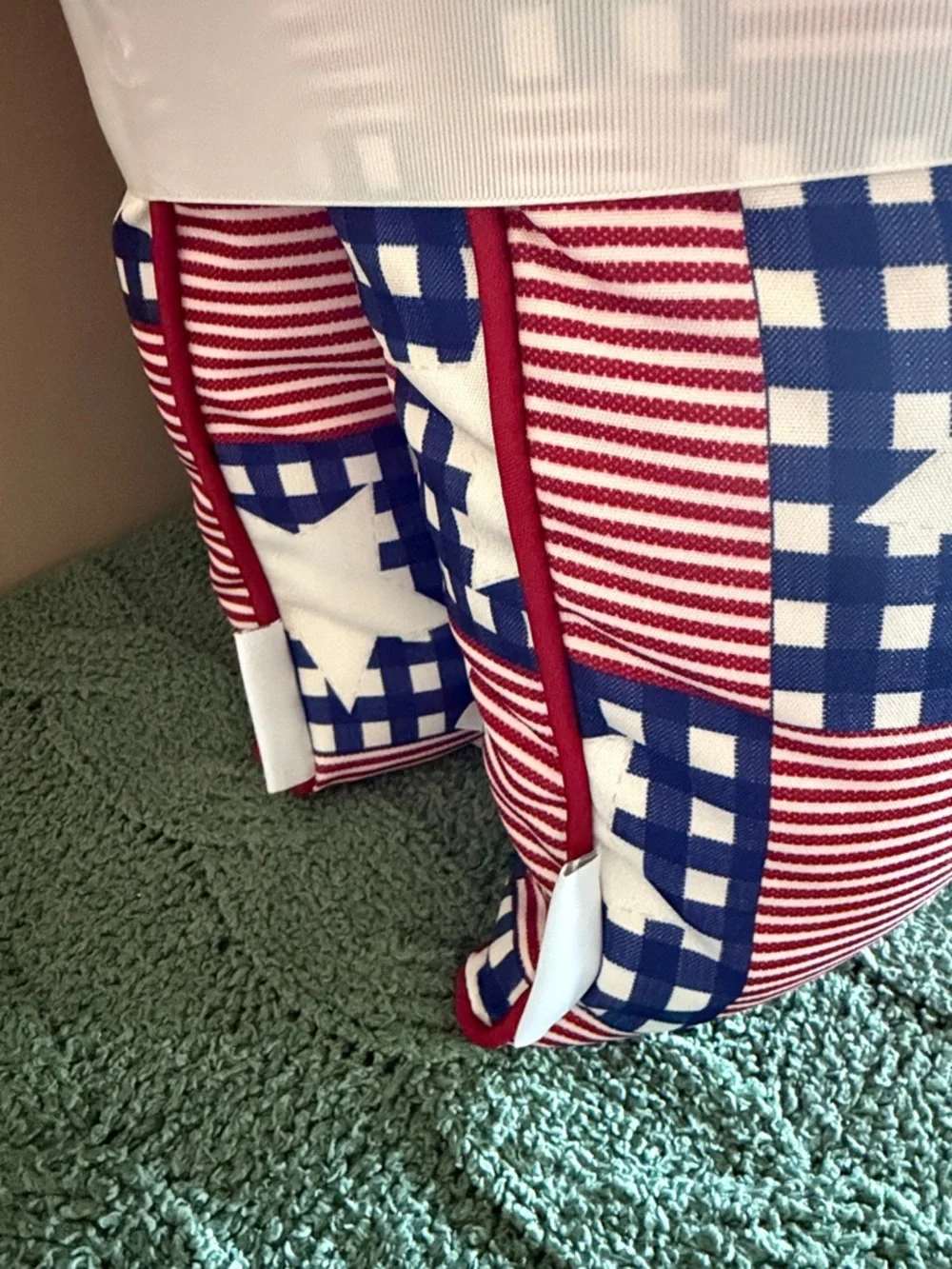 Martha Stewart Red White & Blue Patriotic Star 🇺🇸 Patchwork Throw Pillows NEW!